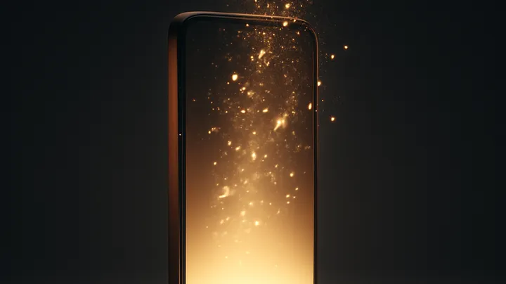 3666BIT COM Modern phone with glowing screen